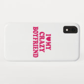 Ich Liebe mein Crazy Boyfriend Case-Mate iPhone Hülle (Rückseite (Horizontal))