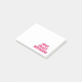 Ich Liebe mein Crazy Boyfriend Post-it Klebezettel (angewinkelt)