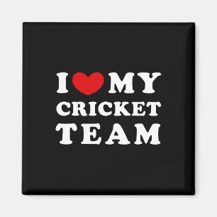 Ich liebe mein Cricket-Team  Magnet