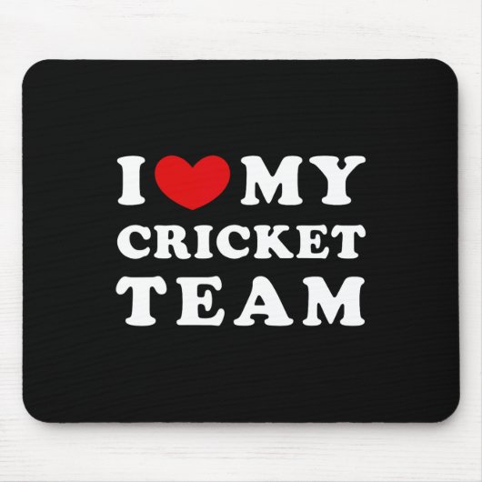 Ich liebe mein Cricket-Team  Mousepad (Vorne)