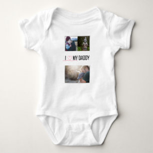 ICH LIEBE MEIN DADDY BABY SCHLIESSEN CUSTOM-FOTO BABY STRAMPLER