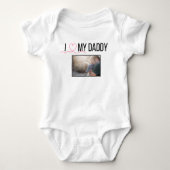 ICH LIEBE MEIN DADDY BABY SCHLIESSEN CUSTOM-FOTO BABY STRAMPLER (Vorderseite)