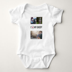 ICH LIEBE MEIN DADDY BABY SCHLIESSEN CUSTOM-FOTO BABY STRAMPLER