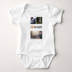 ICH LIEBE MEIN DADDY BABY SCHLIESSEN CUSTOM-FOTO BABY STRAMPLER