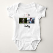 ICH LIEBE MEIN DADDY BABY SCHLIESSEN CUSTOM-FOTO BABY STRAMPLER (Vorderseite)