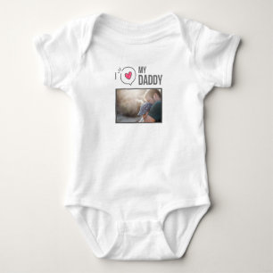 ICH LIEBE MEIN DADDY BABY SCHLIESSEN CUSTOM-FOTO BABY STRAMPLER