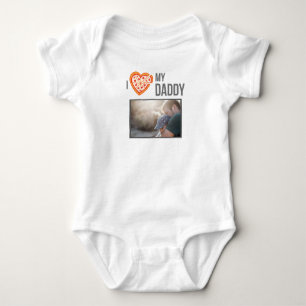 ICH LIEBE MEIN DADDY BABY SCHLIESSEN CUSTOM-FOTO BABY STRAMPLER