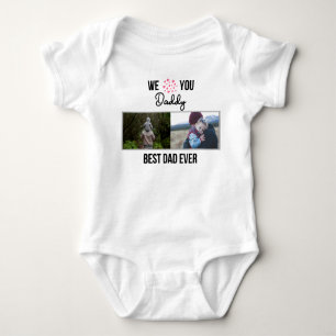 ICH LIEBE MEIN DADDY BABY SCHLIESSEN CUSTOM-FOTO BABY STRAMPLER