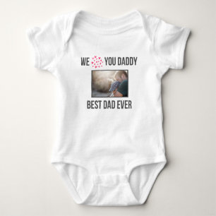 ICH LIEBE MEIN DADDY BABY SCHLIESSEN CUSTOM-FOTO BABY STRAMPLER
