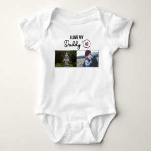 ICH LIEBE MEIN DADDY BABY SCHLIESSEN CUSTOM-FOTO BABY STRAMPLER