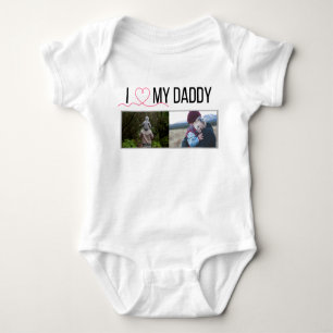 ICH LIEBE MEIN DADDY BABY SCHLIESSEN CUSTOM-FOTO BABY STRAMPLER