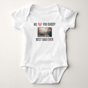 ICH LIEBE MEIN DADDY BABY SCHLIESSEN CUSTOM-FOTO STRAMPLER
