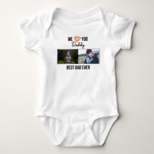 ICH LIEBE MEIN DADDY BABY SCHLIESSEN CUSTOM-FOTO STRAMPLER