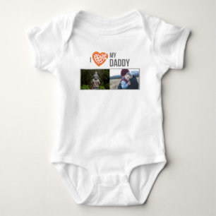 ICH LIEBE MEIN DADDY BABY SCHLIESSEN CUSTOM-FOTO STRAMPLER