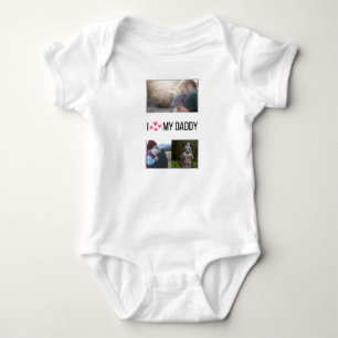 ICH LIEBE MEIN DADDY BABY SCHLIESSEN CUSTOM-FOTO STRAMPLER