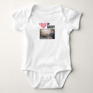ICH LIEBE MEIN DADDY BABY SCHLIESSEN CUSTOM-FOTO STRAMPLER