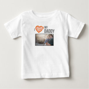 ICH LIEBE MEIN DADDY BABY SCHLIESSEN CUSTOM-FOTO T-SHIRT