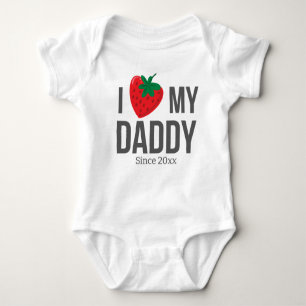 ICH LIEBE MEIN DADDY BABY SCHLIESSEN CUSTOM TEXT BABY STRAMPLER