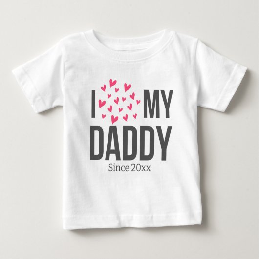 ICH LIEBE MEIN DADDY BABY SCHLIESSEN CUSTOM TEXT BABY T-SHIRT (Vorderseite)