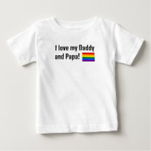Ich Liebe mein Daddy und Papa Pride Flag T-Shirt