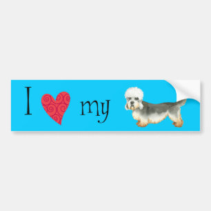 Ich Liebe mein Dandie Dinmont Terrier Autoaufkleber