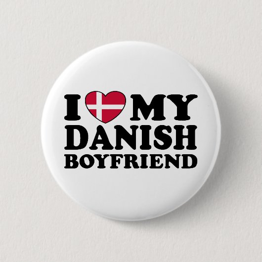 Ich Liebe Mein dänischer Freund Button (Vorderseite)