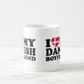 Ich Liebe Mein dänischer Freund Kaffeetasse (Mittel)