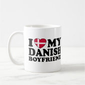 Ich Liebe Mein dänischer Freund Kaffeetasse (Links)