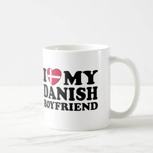 Ich Liebe Mein dänischer Freund Kaffeetasse (Rechts)