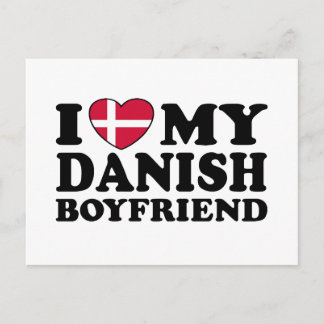 Ich Liebe Mein dänischer Freund Postkarte