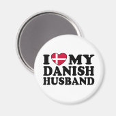 Ich Liebe mein dänisches Ehemann Magnet (Vorderseite/Rückseite)