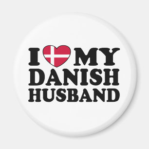Ich Liebe mein dänisches Ehemann Magnet
