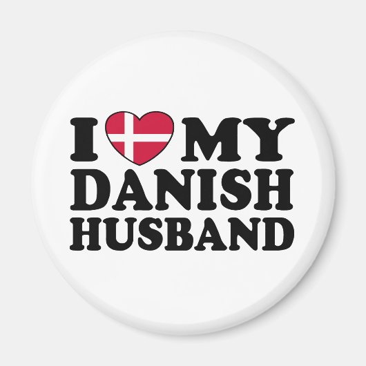 Ich Liebe mein dänisches Ehemann Magnet (Vorne)