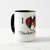 Ich Liebe mein Decker Terrier Tasse (Vorderseite Links)