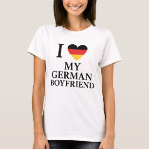 Ich Liebe Mein deutscher Freund Deutschland Flagge T-Shirt