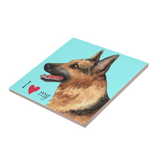 Ich Liebe mein Deutscher Hirte Fliese (Seite)