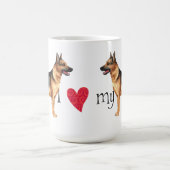 Ich Liebe mein Deutscher Hirte Kaffeetasse (Mittel)