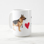 Ich Liebe mein Deutscher Hirte Kaffeetasse (Vorderseite Links)
