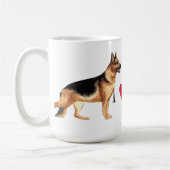 Ich Liebe mein Deutscher Hirte Kaffeetasse (Links)