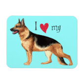 Ich Liebe mein Deutscher Hirte Magnet (Horizontal)
