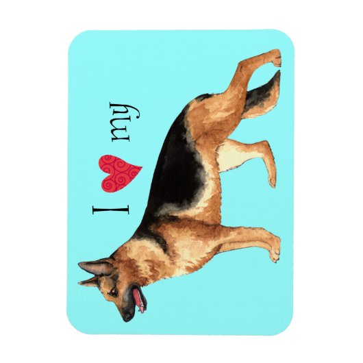 Ich Liebe mein Deutscher Hirte Magnet (Vertikal)