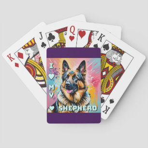 Ich Liebe mein Deutscher Hirte Spielkarten