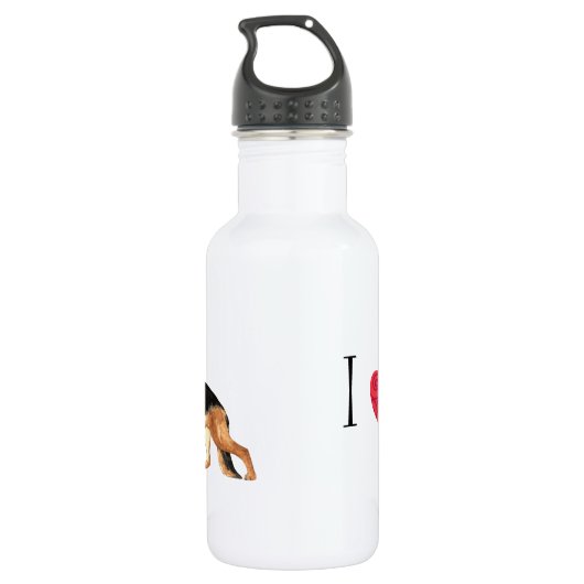 Ich Liebe mein Deutscher Hirte Trinkflasche (Rückseite)
