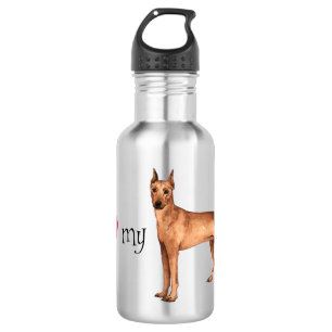 Ich Liebe mein deutscher Pinscher Edelstahlflasche