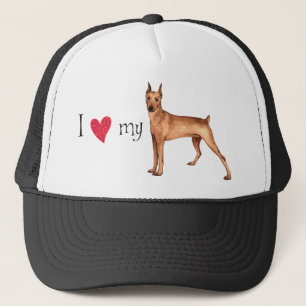 Ich Liebe mein deutscher Pinscher Truckerkappe