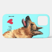 Ich Liebe mein Deutscher Schäferhund Case-Mate iPhone Hülle (Rückseite (Horizontal))