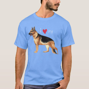 Ich Liebe mein Deutscher Schäferhund-T - Shirt