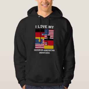Ich Liebe mein deutsches amerikanisches Erbe Hoodie