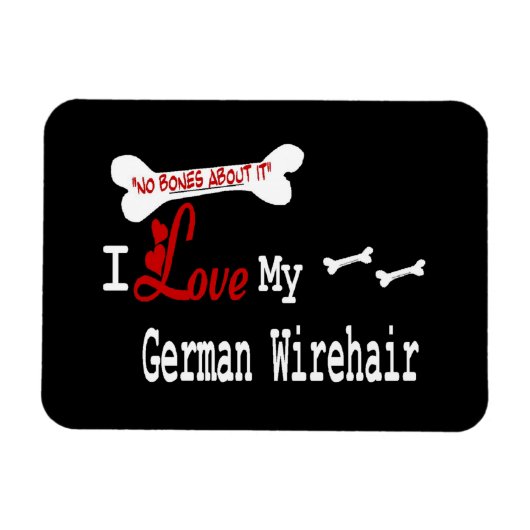 Ich Liebe mein deutsches Drahthaar Pointer Magnet (Horizontal)