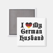 Ich Liebe mein deutsches Ehemann Magnet (Vorderseite/Rückseite)